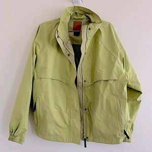 Like New Women’s Forrester’s Gold Light Tan Full Zip Windbreaker Rain Jacket